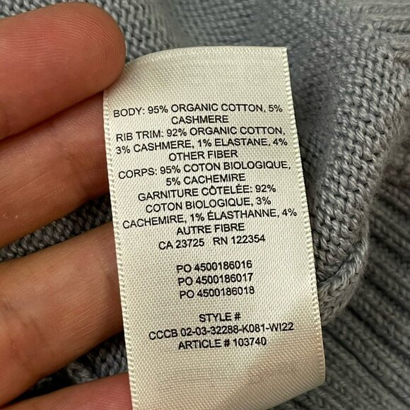 Sunday Best XX2 Organic Cotton Cashmere Blend Mock Neck Boxy Cropped Sweater - Picture 10 of 13